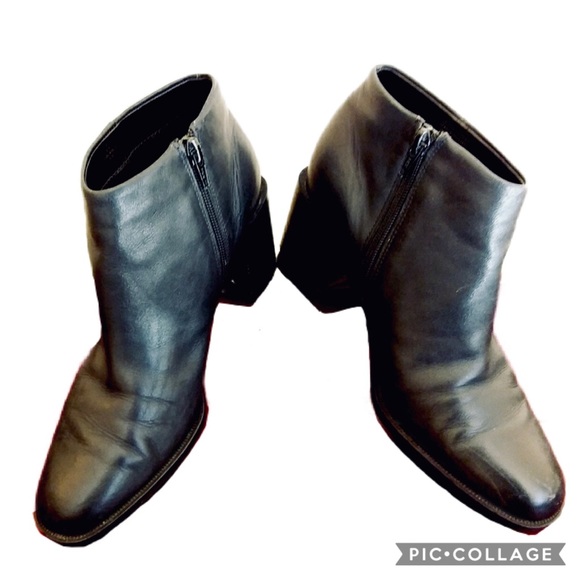 Westies Platform LEATHER Zip Fitted-Ankle Boots 8M - Picture 3 of 8